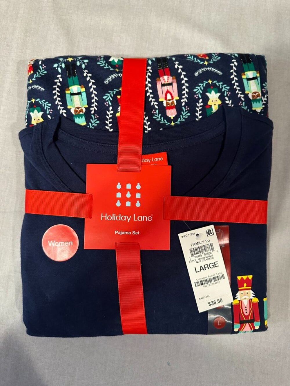 NWT Holiday Lane Nutcracker Pajama Set - Women's Large